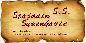 Stojadin Šumenković vizit kartica